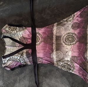 Purple pattern dress